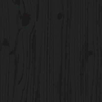vidaXL Buffet Noir 65,5x40x75 cm Bois massif de pin