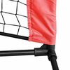 vidaXL Filet de tennis Noir et Rouge 494,5 x 90 x 87 cm Polyester