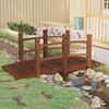 vidaXL Pont de jardin avec garde-corps 150x67x56cm bois massif &eacute;pic&eacute;a