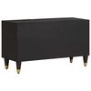 vidaXL Meuble TV avec porte Noir 80 x 33 x 46 cm Bois de mangue massif