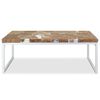 vidaXL Table basse Teck R&eacute;sine 110x60x40 cm