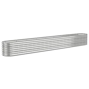 vidaXL Lit sur&eacute;lev&eacute; de jardin Acier galvanis&eacute; Argent&eacute;