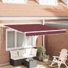 vidaXL Auvent rétractable automatique bordeaux 300x250 cm