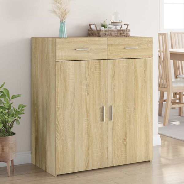 vidaXL Buffet ch&ecirc;ne sonoma 80x42,5x93 cm bois d'ing&eacute;nierie