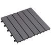 vidaXL Carreau de terrasse 10 pi&egrave;ces Gris 30 x 30 cm Bois d'acacia