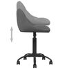 vidaXL Chaise de bureau Gris foncé Velours