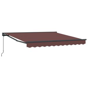 vidaXL Cadre d'auvent Marron 300 x 250 cm Polyester avec rev&ecirc;tement PU