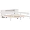 vidaXL Lit bibliothèque sans matelas blanc 200x200 cm bois pin massif