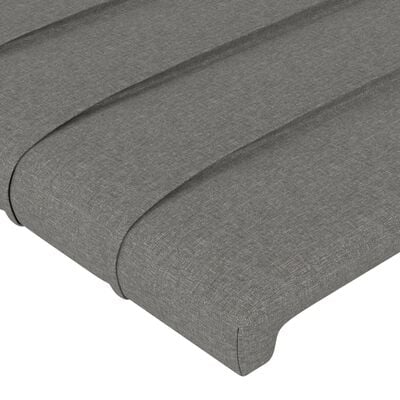 vidaXL Tête de lit avec oreilles Gris foncé 103x23x78/88 cm Tissu