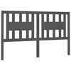 vidaXL T&ecirc;te de lit Gris 126x4x100 cm Bois massif de pin