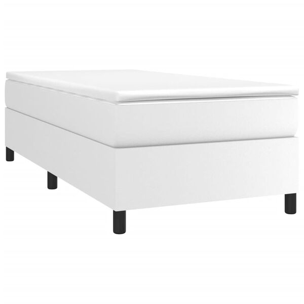 vidaXL Cadre de lit blanc 90x200 cm similicuir