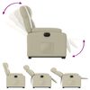 vidaXL Fauteuil inclinable &eacute;lectrique cr&egrave;me similicuir