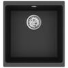 vidaXL &Eacute;vier Noir 430 x 460 mm 80% Quartz et 20% R&eacute;sine