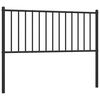 vidaXL T&ecirc;te de lit de remplacement m&eacute;tal noir 107 cm