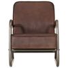 vidaXL Fauteuil marron cuir v&eacute;ritable