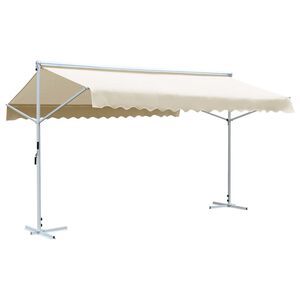 vidaXL Auvent sur pied 500 x 300 cm Cr&egrave;me