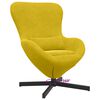 vidaXL Fauteuil &oelig;uf Jaune 63 x 73 x 90 cm Velours