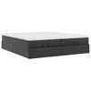 VidaXL Cadre de lit ottoman avec matelas noir 180x200 cm similicuir