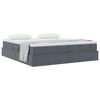 vidaXL Lit avec rangement et matelas Gris fonc&eacute; 180 x 200 cm Velours