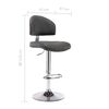 vidaXL Tabourets de bar lot de 2 gris similicuir