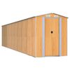 vidaXL Abri de jardin Marron clair 192x855x223 cm M&eacute;tal galvanis&eacute;