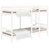 vidaXL Lit superpos&eacute; sans matelas blanc 90x190 cm bois de pin massif