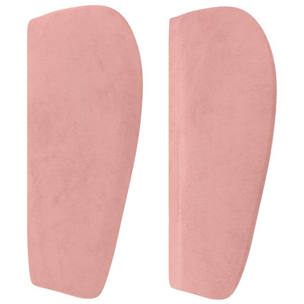 vidaXL T&ecirc;te de lit avec oreilles Rose 93x23x78/88 cm Velours