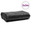 vidaXL B&acirc;che noir 5x5 m 650 g/m&sup2;