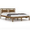 vidaXL Cadre de lit sans matelas marron miel 120x190 cm bois massif