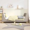 vidaXL Cadre de lit pour enfants avec t&ecirc;te de lit Gris clair