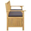 vidaXL Banc de rangement avec coussin avec stockage avec porte