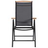 vidaXL Chaises de jardin pliables lot de 2 aluminium et textilène noir