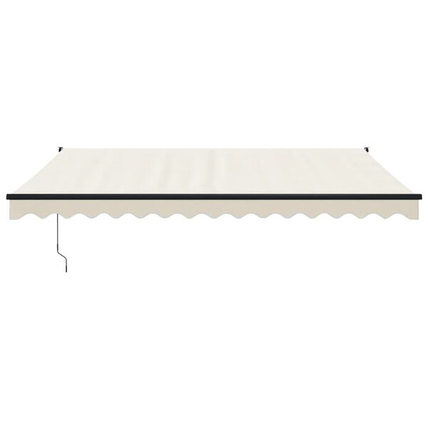 vidaXL Auvent r&eacute;tractable cr&egrave;me 4x3 m tissu et aluminium