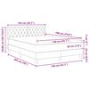 vidaXL Lit &agrave; ressort LED avec matelas Vert fonc&eacute; 140 x 190 cm Velours