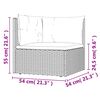 vidaXL Salon de jardin 6 pcs avec coussins Noir R&eacute;sine tress&eacute;e