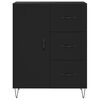vidaXL Buffet haut Noir 69,5x34x180 cm Bois d'ing&eacute;nierie