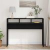 vidaXL Table console Ch&ecirc;ne noir 105 x 30 x 80 cm Bois d'ing&eacute;nierie