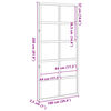 vidaXL Porte de grange 100x208 cm bois massif de pin