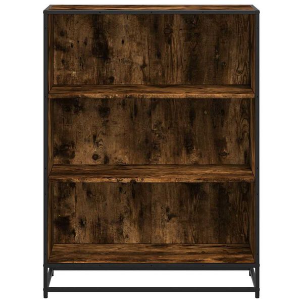 vidaXL Biblioth&egrave;que ch&ecirc;ne fum&eacute; 80,5x35x107,5 cm bois d'ing&eacute;nierie