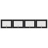 vidaXL Portillon pour chien avec supports 4 pcs Ch&ecirc;ne noir 80 x 60 cm