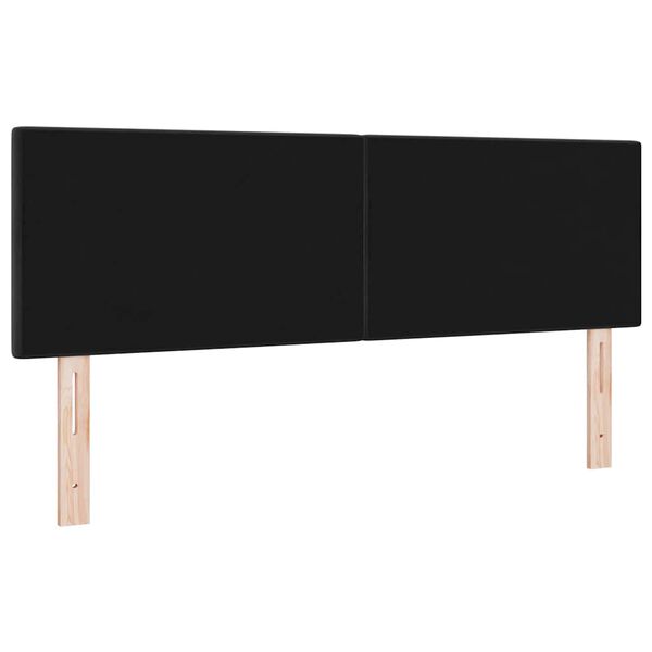 vidaXL T&ecirc;te de lit avec t&ecirc;te de lit Noir 160 cm Cuir synth&eacute;tique