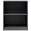 vidaXL Biblioth&egrave;que Gris brillant 60x24x76 cm Bois d'ing&eacute;nierie