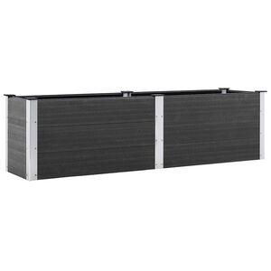 vidaXL Lit sur&eacute;lev&eacute; de jardin 200x50x54 cm WPC Gris