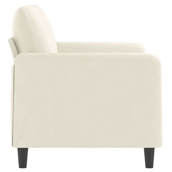 vidaXL Canap&eacute; &agrave; 2 places Cr&egrave;me 120 cm Velours