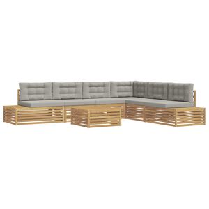 vidaXL 8 pc Ensemble de canap&eacute;s d'ext&eacute;rieur Polyester Blanc