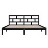 vidaXL Cadre de lit sans matelas noir bois massif