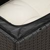 vidaXL Salon de jardin 6 pcs avec coussins noir r&eacute;sine tress&eacute;e