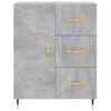 vidaXL Buffet haut Gris b&eacute;ton 69,5x34x180 cm Bois d'ing&eacute;nierie