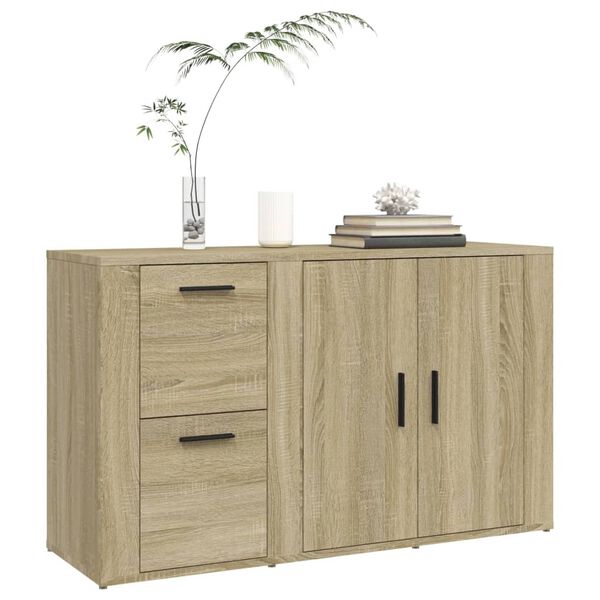 vidaXL Buffet Ch&ecirc;ne sonoma 100x33x59,5 cm Bois d'ing&eacute;nierie