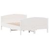 vidaXL Cadre de lit sans matelas blanc 140x200 cm bois de pin massif